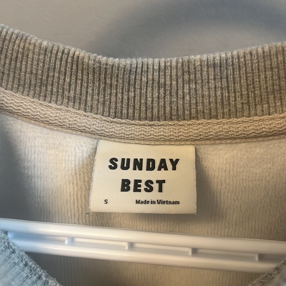 Sunday Best Grey Cropped Hoodie - Picture 2 of 2